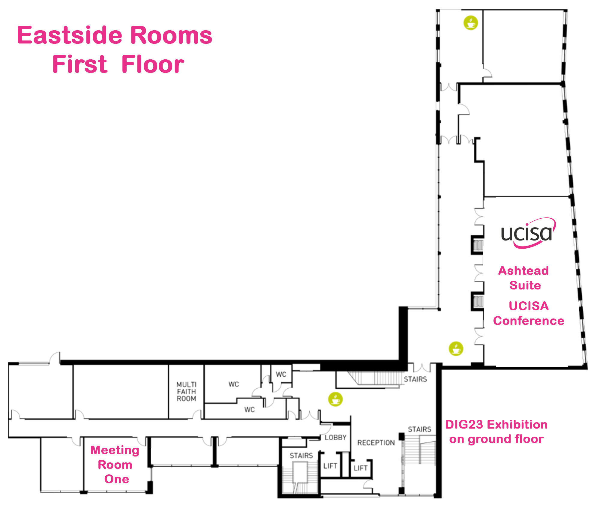 Eastside rooms first floor