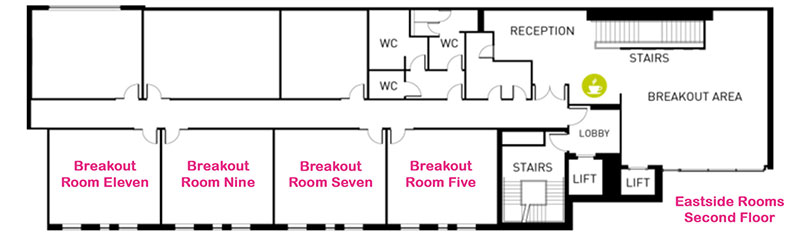 Eastside Rooms Second Floor plan