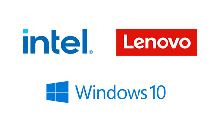 lenovo windows10 and intel logos