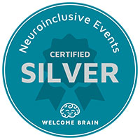 Neuroinclusive Events certified silver welcome brain